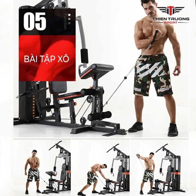 Bài tập kéo xô cùng giàn tạ đa năng HQ-708