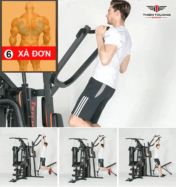 Tập xà đơn với giàn tạ HQ-808P