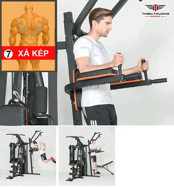Tập xà kép với giàn tạ HQ-808P