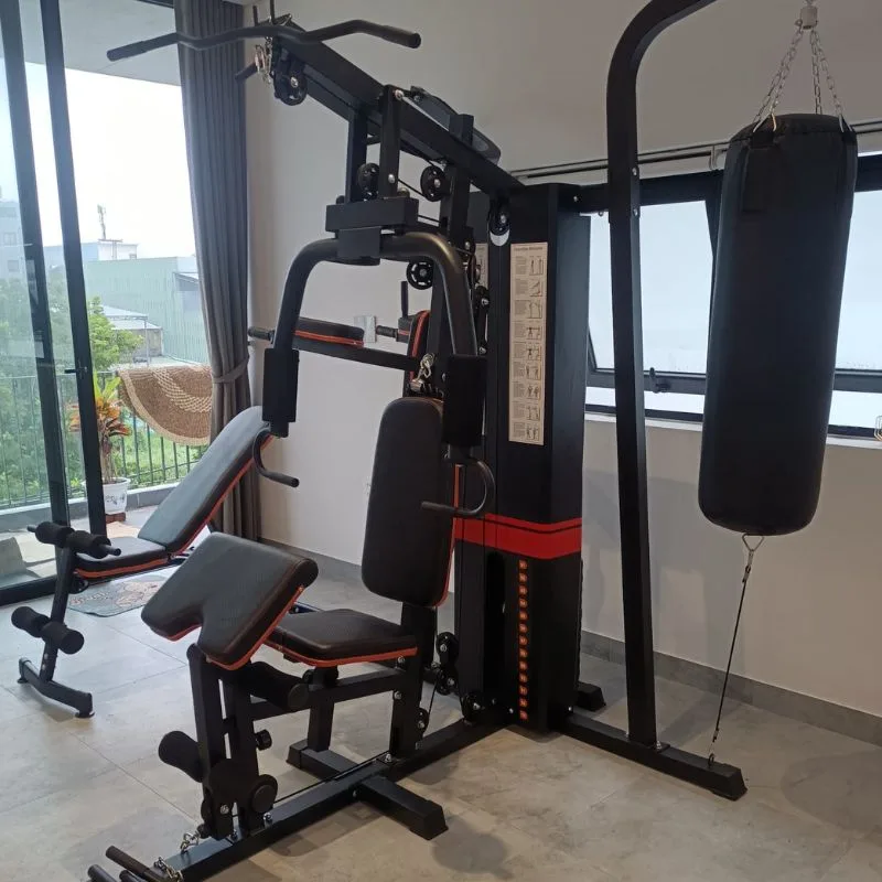 Giàn tạ bao gồm 12 bánh tạ, tùy chỉnh theo mức độ tập luyện